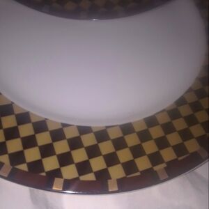 MIKASA  One  Elegant Checkered Dinner Plate 8.5 inch